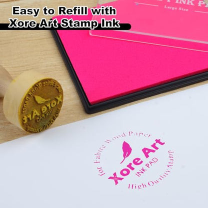 5"x4'' Large Ink Pad Washable Stamp Ink Pad for Baby Footprint Handprint with 30ml Premium Refill Ink