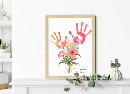 Flower Bouquet Handprint Art Craft DIY Kit
