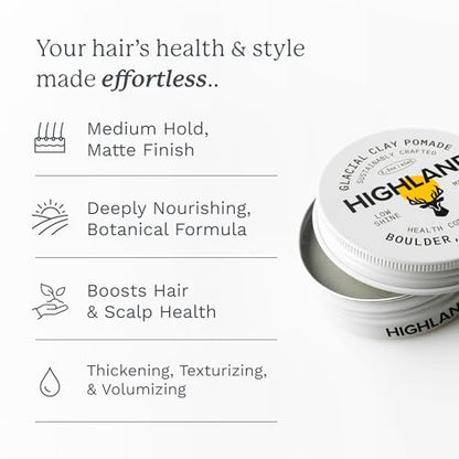 Glacial Hair Clay Pomade (2.1 Ounce)