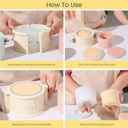 Simple Style Candle Vessels Silicone Mold