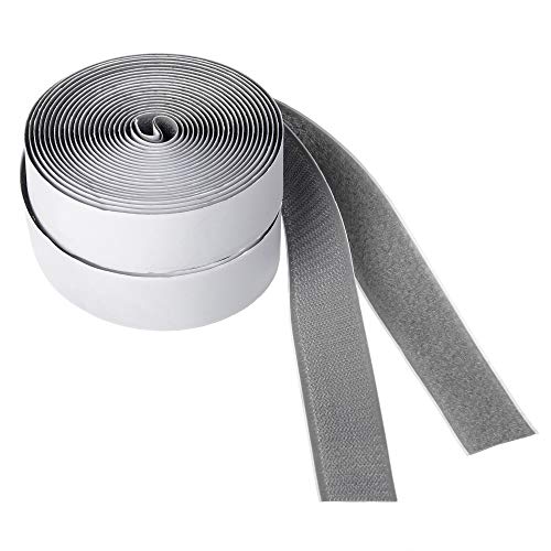 16.5FT Hook and Loop Tape Roll with Double Sided Adhesive (16.5 Foot)