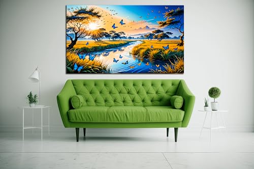 Fantastic Scenery Tempered Glass Wall Art Painting for Living Room