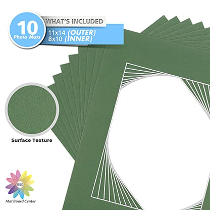 Mat Board Center 10 Pack 11x14 Photo Mats for 8x10 Picture (10 Count)