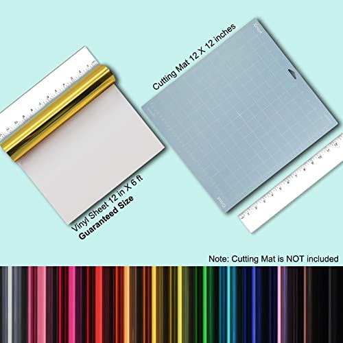 Gold HTV Foil Heat Transfer Vinyl Roll 12" x 6FT for T