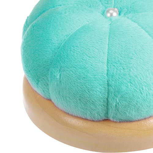 Wooden Base Needle Pincushions Japanese Style Pin Cushions Round Pin Cushion Needle Holder for Sewing Quilting Needlework DIY Crafts