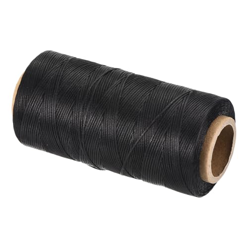 Waxed Thread 284 Yard 0.8mm 150D Flat Wax Thread Polyester Waxed String for Leather Sewing Hand Weaving Book Binding Home Decoration