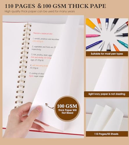 Blank Spiral Notebook Journal 8.5” x 11”