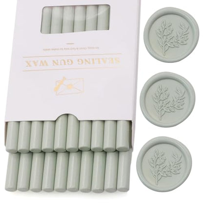Sage Green Wax Seal Sticks 20pcs (20 Count)