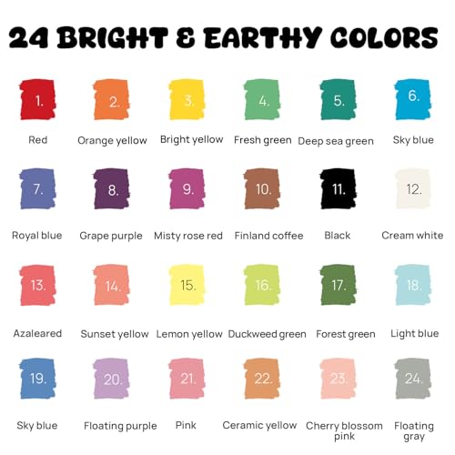 24 Automatic Ink Control Acrylic Paint Markers Dual Tip
