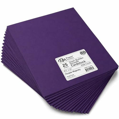 PA Paper Accents Stash Builder Cardstock 8.5" x 11" Purple Majesty
