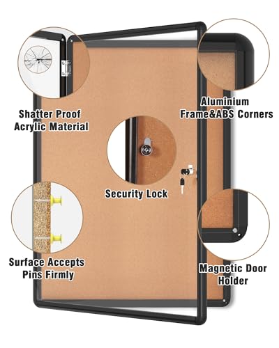 38"x28" Enclosed Bulletin Board