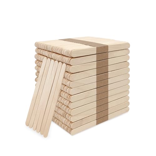 1000 Pcs Craft Sticks Ice Cream Natural Wood Popsicle Craft Sticks 4.5 inch Length Treat Ice Pop for DIY Crafts (1000 Count)