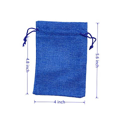 Pack of 25 Burlap Gift Bags with Drawstring Linen Jewelry Pouches Wedding Hessian Jute Bags for Birthday and Treat Pouches Party Wedding Favors Gift