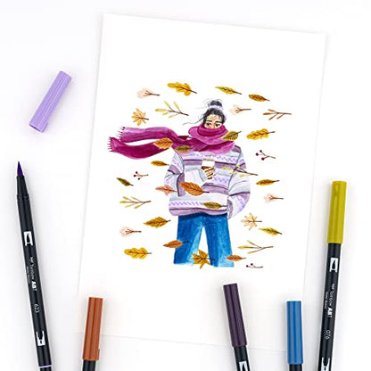 56186 Dual Brush Pen Art Markers (10 Count)