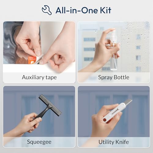 One Way Window Privacy Film Tint with 3 Tools for Home