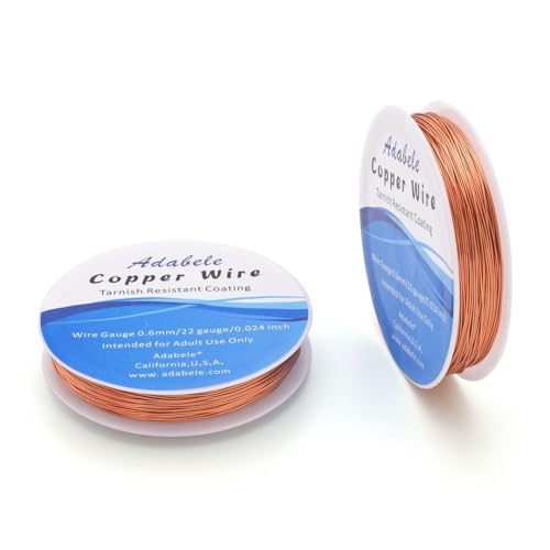 124 Feet Tarnish Resistant Jewelry Copper Wire 0.6mm