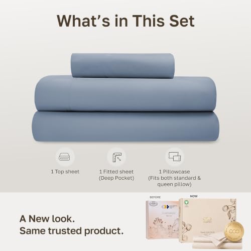 100% Organic Cotton Twin Sheets Set