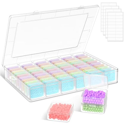 Extra Large Bead Organizer and Storage Box with 60 Small Plastic Boxes (60 Count)