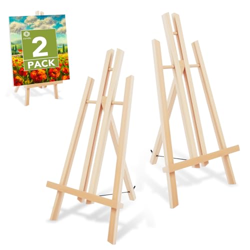 2 Pack 18 Inch Wooden Tabletop Easel Stand (2 Count)
