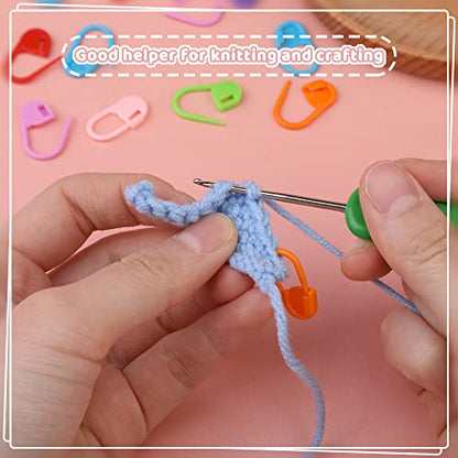 300Pcs Stitch Markers 15 Color Crochet Stitch Markers for Crocheting (300 Count)