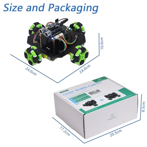 Omni Wheel Car Kit for Raspberry Pi Pico 1 2 W