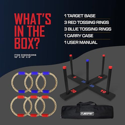 Ring Toss Game with 6 Rings & Case (7 Count)