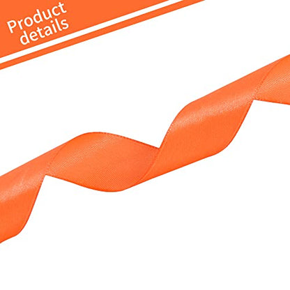 1 Inch x 100yds Orange Satin Ribbon for Crafts (300 Foot)
