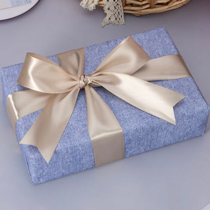 1 1 2 Inch Linen Beige Solid Satin Ribbon for Gift Wrapping