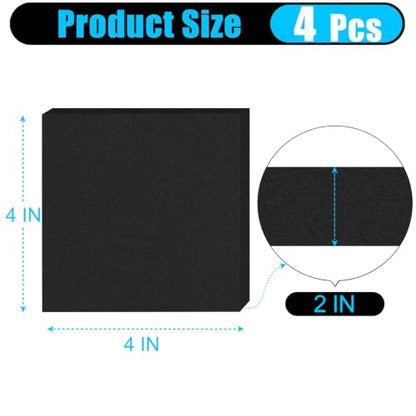 4 PCS Adhesive Foam Padding Sheets Closed Cell Neoprene Foam Sheet 2" Thick