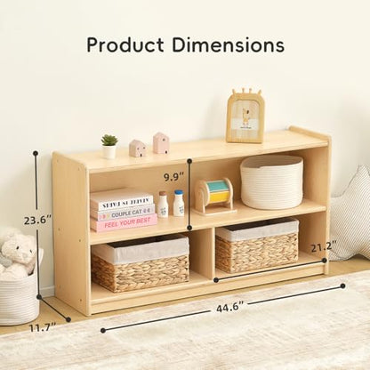 2 Shelf Montessori Shelf Toy Organizers and Storage for Kids