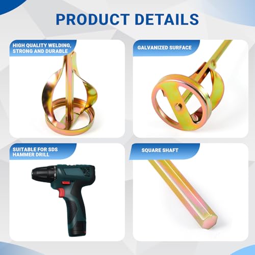 3 Pack Paint Mixer for Drill (3 Count)