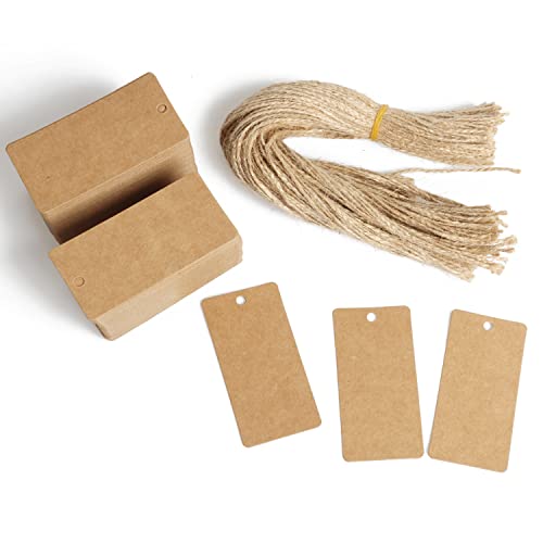 200pcs Kraft Paper Gift Tags with String