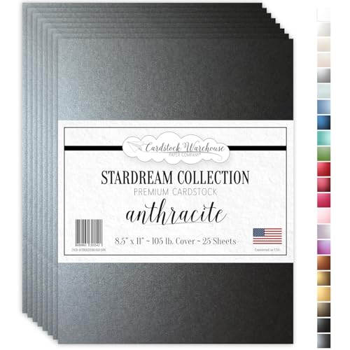Cardstock Warehouse Stardream Anthracite Grey Cardstock Paper (25 Count)
