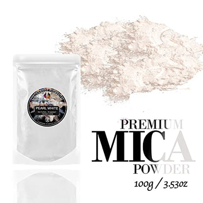 Pearl White MICA Powder for EPOXY Resin 100G (3.5 Ounce)