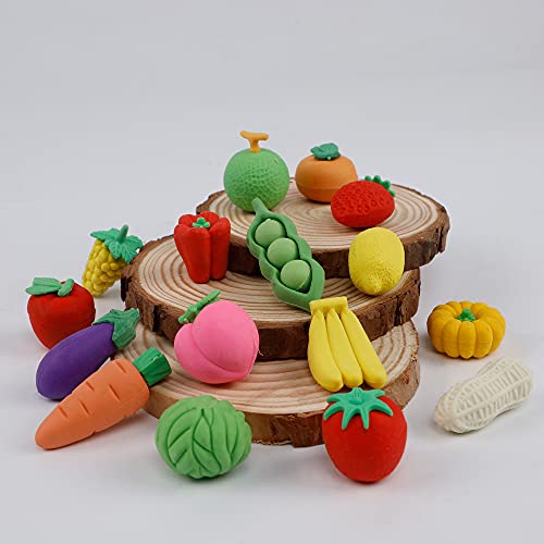 72 Pcs Assorted Fruit Pencil Erasers Toy Set (72 Count)