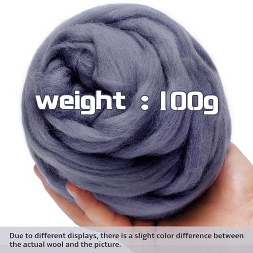 3.53oz Needle Felting Wool Roving Wool for Felting Wool Felting Supplies (3.5 Ounce)