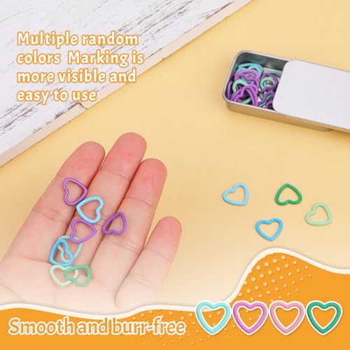 Heart Shaped Metal Stitch Markers (50 Count)