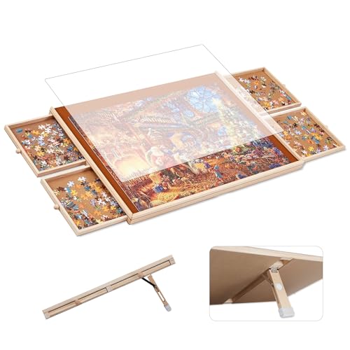 Tilting Puzzle Board with Drawers and Cover (1000 Count)