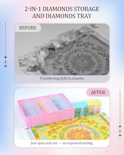 Diamond Art Trays with Lids (2 Count)