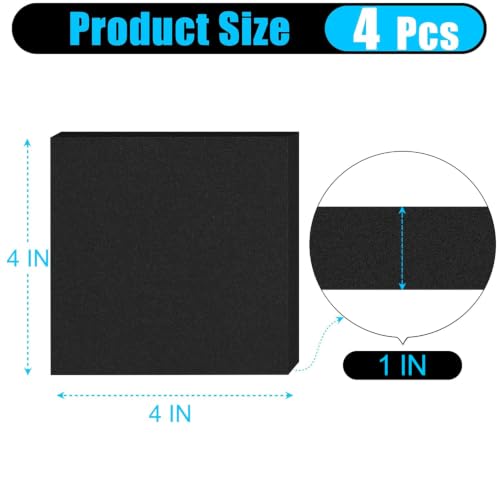 4 PCS Adhesive Foam Padding Sheets Closed Cell Neoprene Foam Sheet 1" Thick