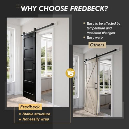 42x84 Barn Door Black with 7FT Hardware Kit Included