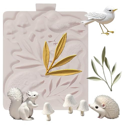 1Pcs Cute Hedgehog Squirrel Silicone Mold