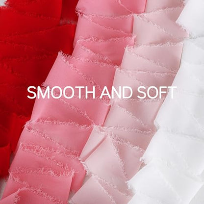 4 Rolls Silk Chiffon Ribbon 1 (4 Count)