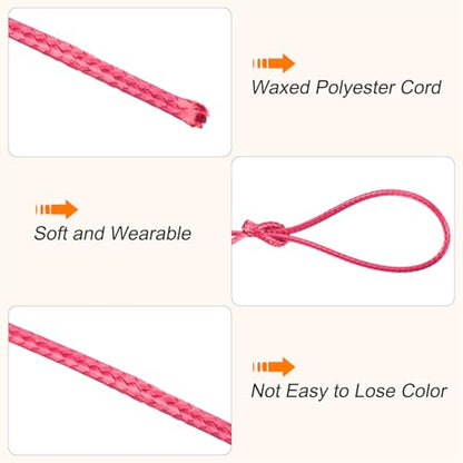 Waxed Cord 2mm Waxed Polyester Cord 11 Yard Wax String for Bracelet Making