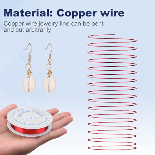 0.3 mm Dia. 10 Rolls Copper Jewelry Wire (492 Foot)
