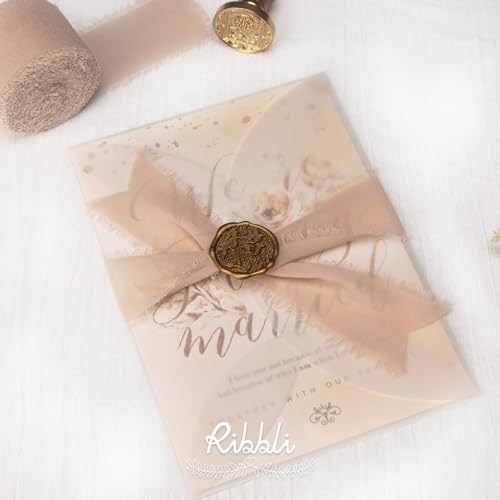 Beige Chiffon Ribbon 1 (60 Foot)