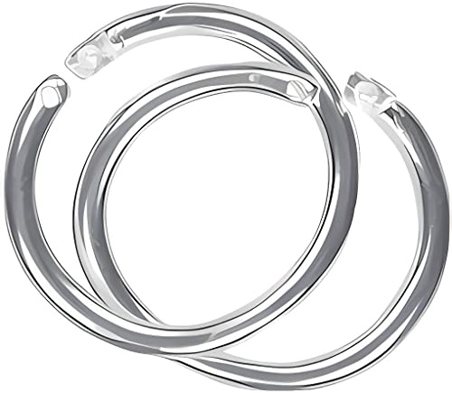2 Locking Sterling Silver 925 12mm Round Jump Rings Crimp Lock ID (2 Count)