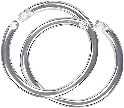 2 Locking Sterling Silver 925 12mm Round Jump Rings Crimp Lock ID (2 Count)