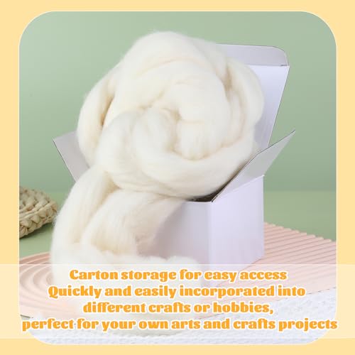 3.53oz Needle Felting Wool Roving Wool for Felting Wool Felting Supplies