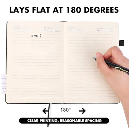 30 Set Lined Notebook Journals with Pens A5 Notebooks 100 GSM College Ruled Hardcover Notebook PU Leather Notepad with Pen Holder for Office School (60 Count)